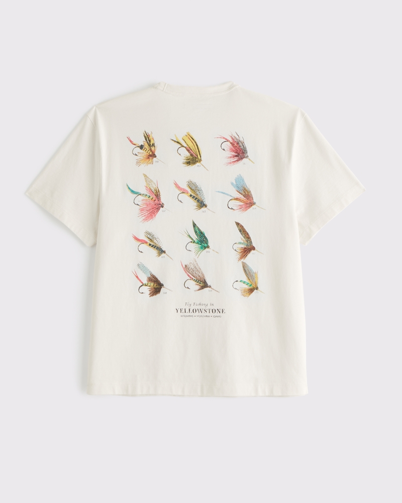 Fishing Classic Polished Graphic Tee(cream,XS)