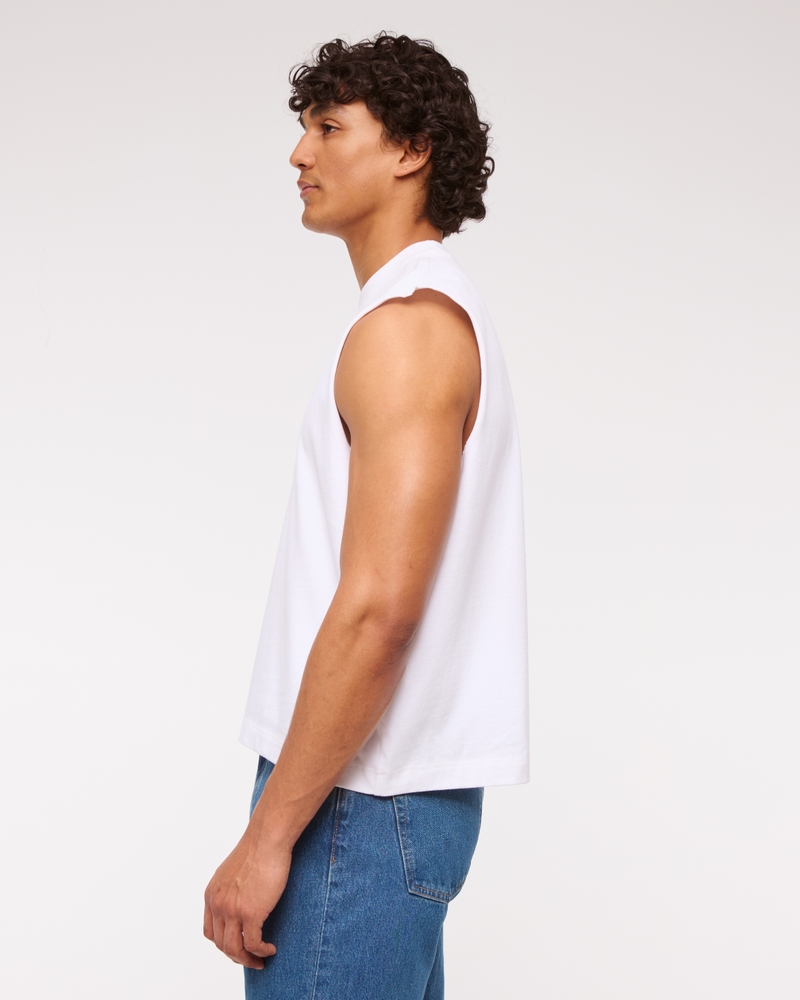 Premium Heavyweight Cropped Tank(white,XS)