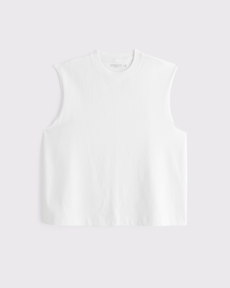 Premium Heavyweight Cropped Tank(white,XS)