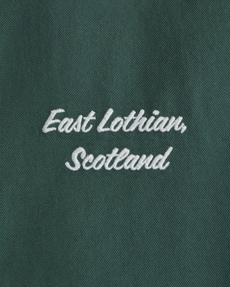 Short Sleeve Cropped PGA Scottish Open Button-Up Shirt(forest teal,XS)
