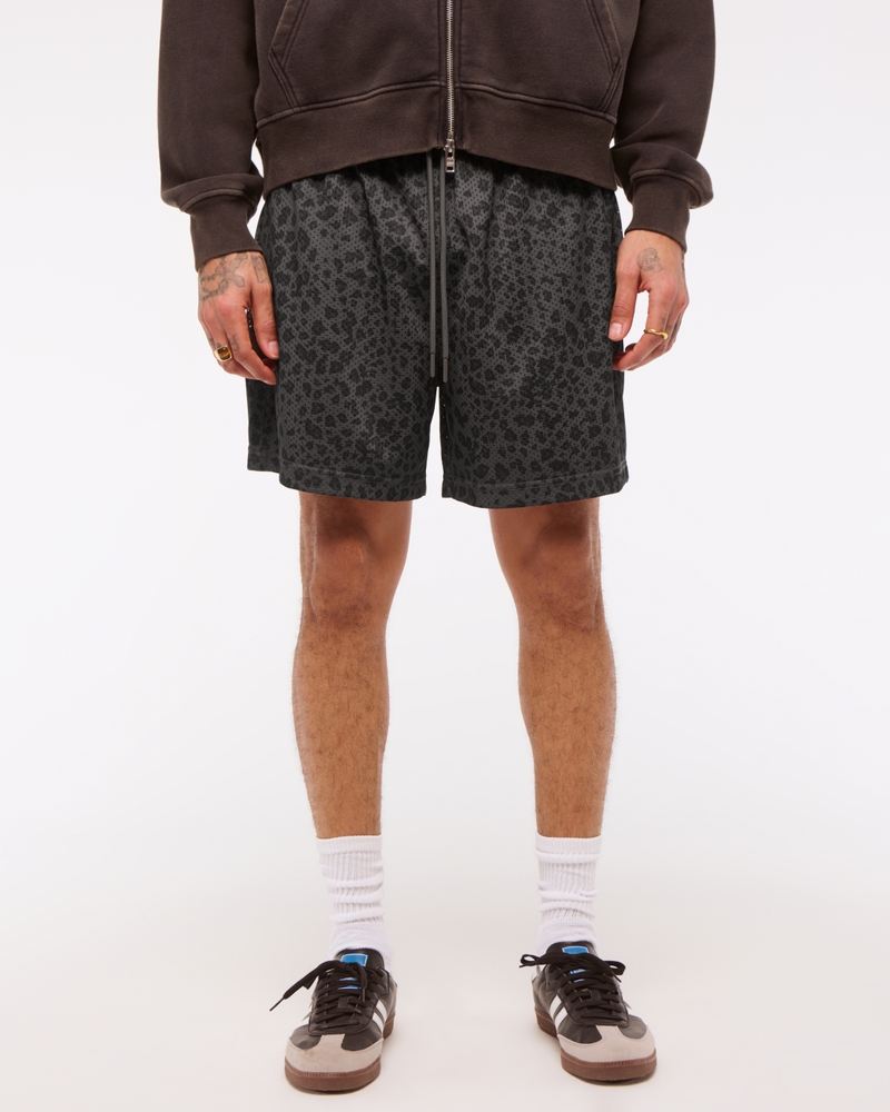Retro Mesh Short(brown pattern,XS)