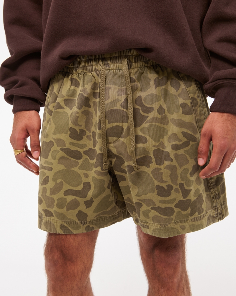 Cotton Pull-On Short(olive camo,XS)