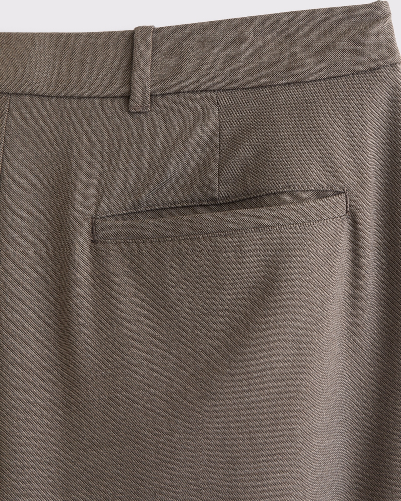 Pleated Baggy Trouser(olive brown,28)