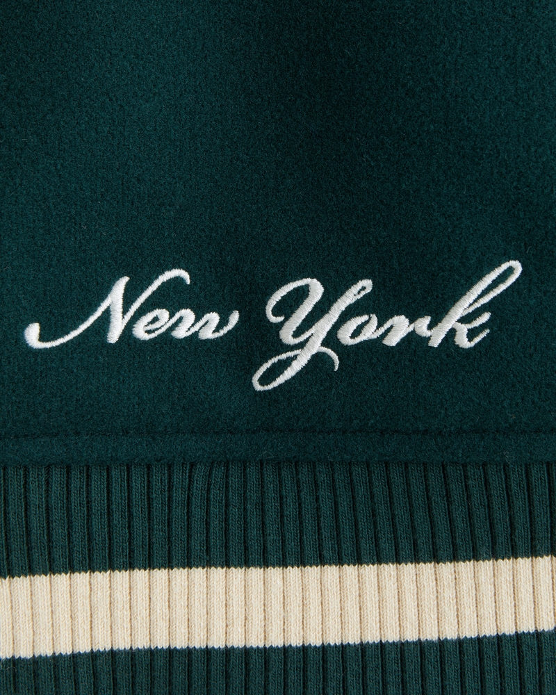 New York Jets Varsity Bomber Jacket(dark green - jets,XS)