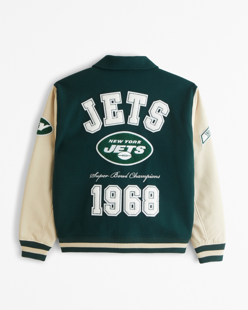 New York Jets Varsity Bomber Jacket(dark green - jets,XS)