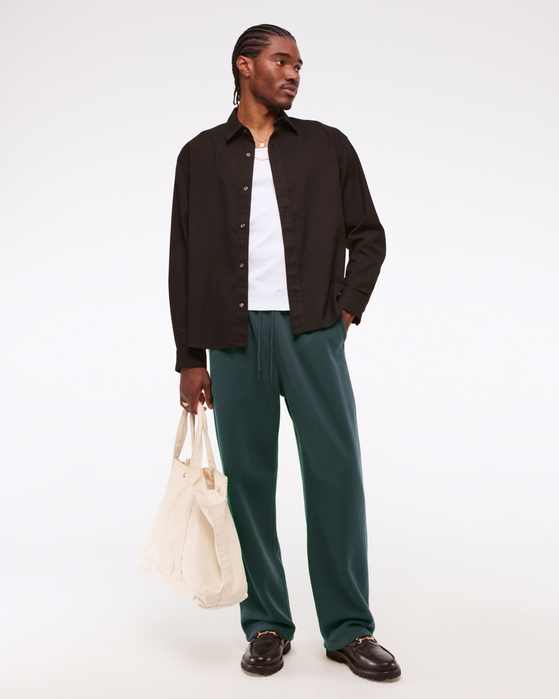 Essential Baggy Open-Hem Sweatpant(dark spruce,XS)