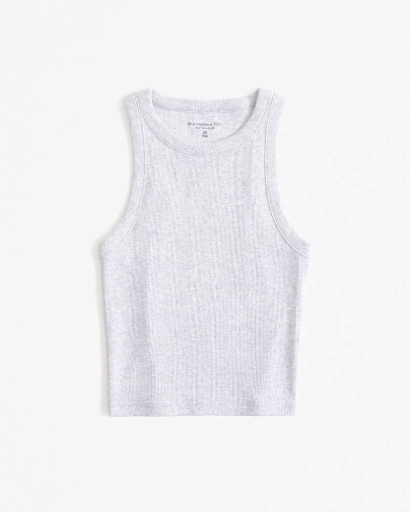 Essential High-Neck Rib Tank