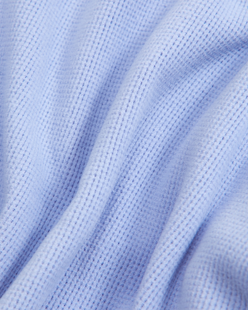 Long-Sleeve Oversized Lounge Waffle Tee(periwinkle,XXS/XS)