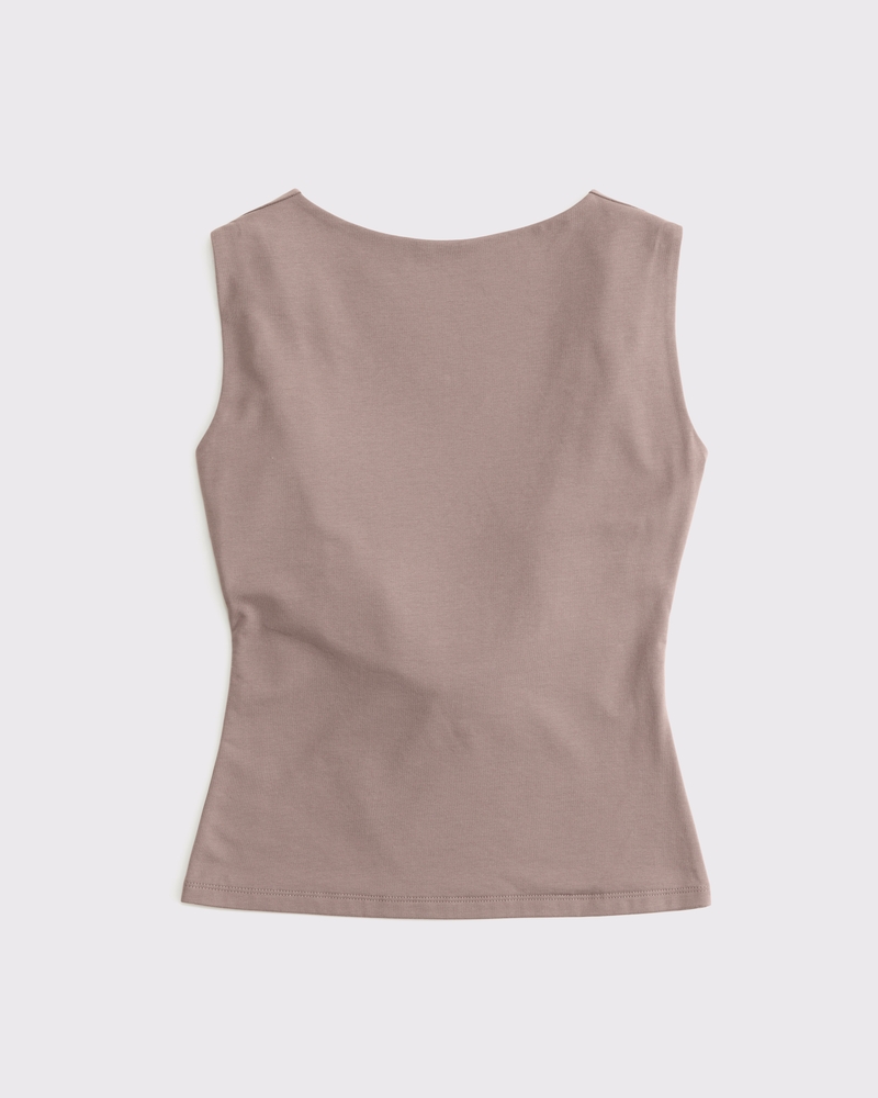 Draped Cowl Hardware Back Top