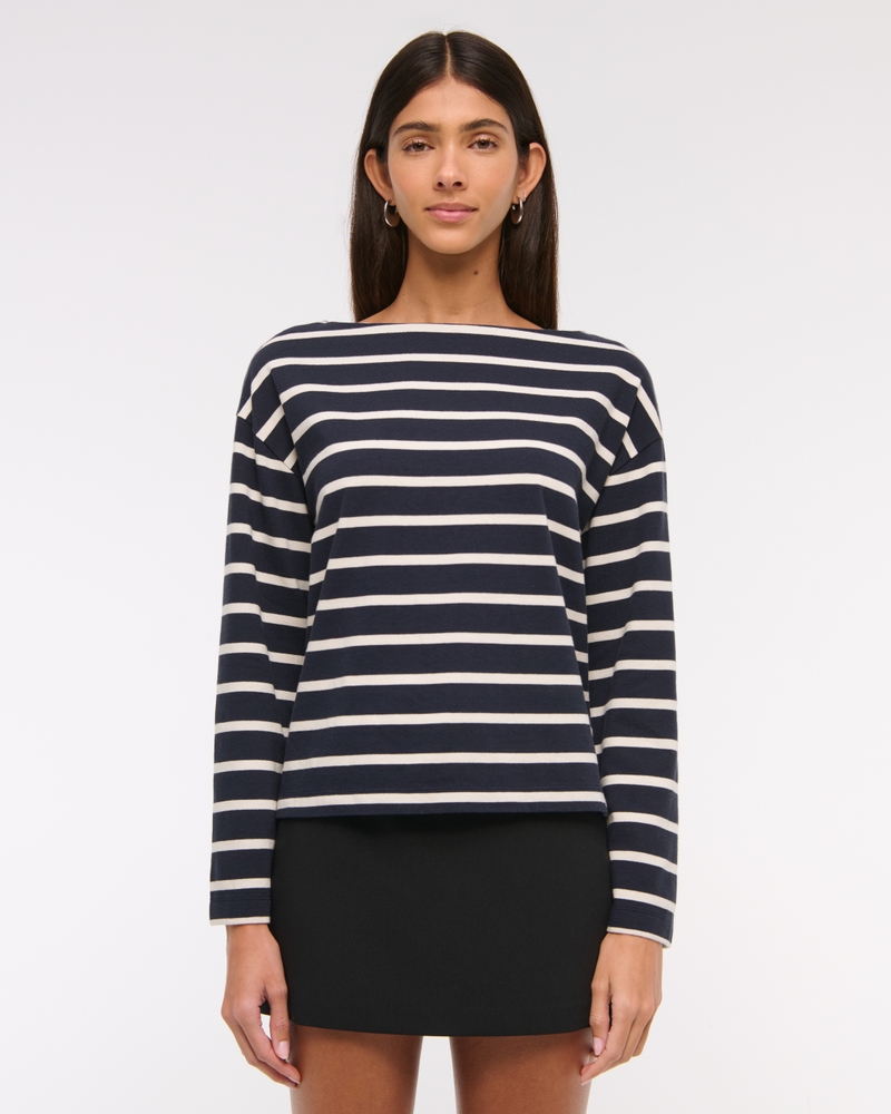 Long-Sleeve Heavyweight Jersey Slash Tee