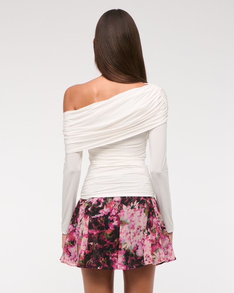Asymmetrical Foldover Top(cream,XXS)