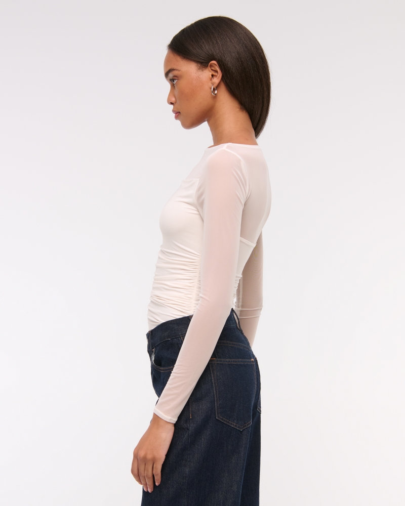 Mesh Slash Top(cream,XXS)