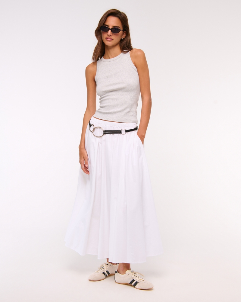 Vintage-Style Rib Tuckable Crew Tank(light gray,XXS)