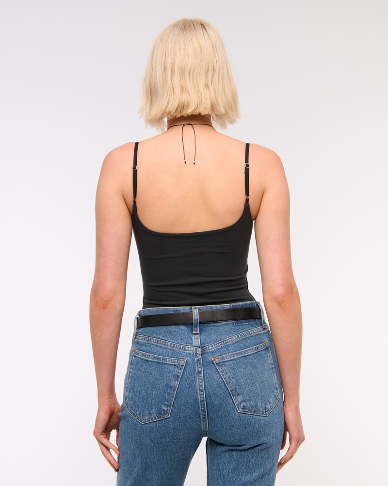 Bra-Free 90s Cami Bodysuit(black,XXS)