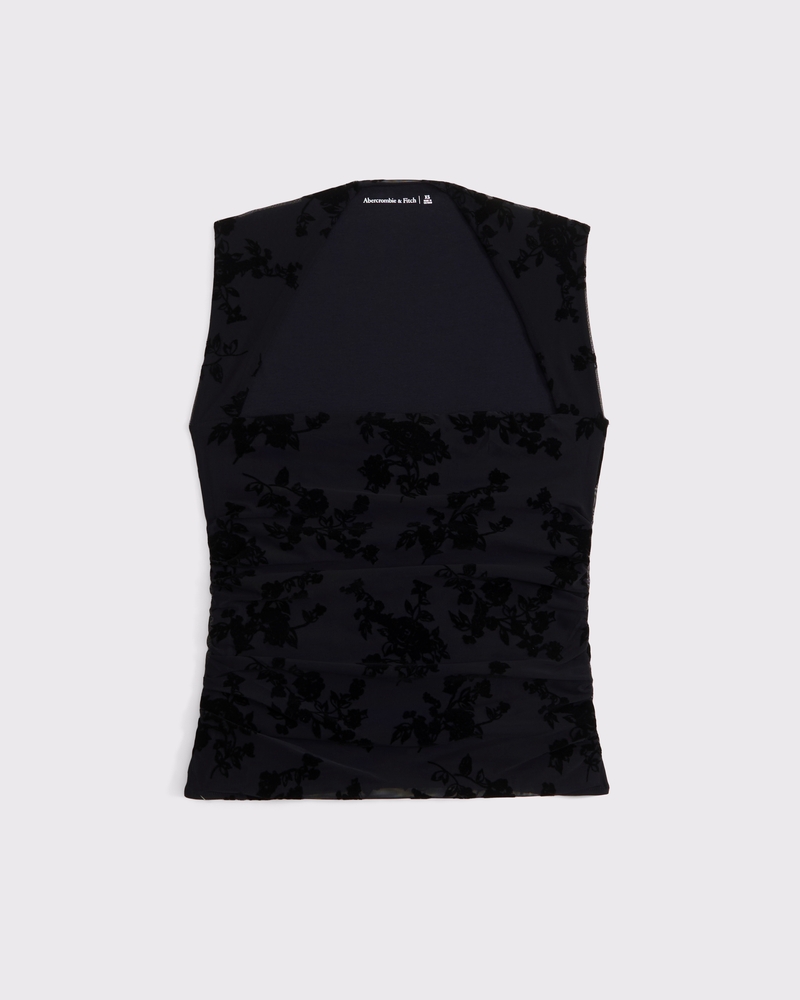 The A&F Ava Mesh Top(black,XXS)