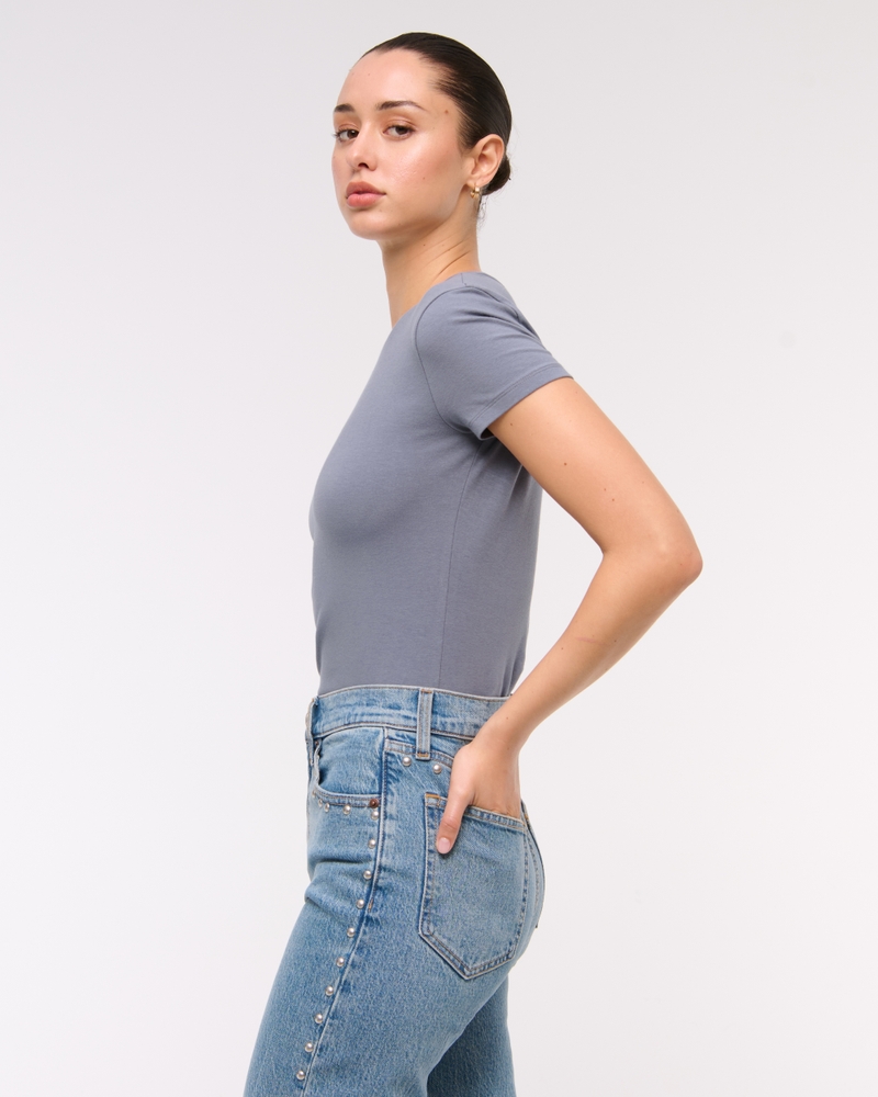Essential Tuckable Baby Tee(blue gray,XXS)