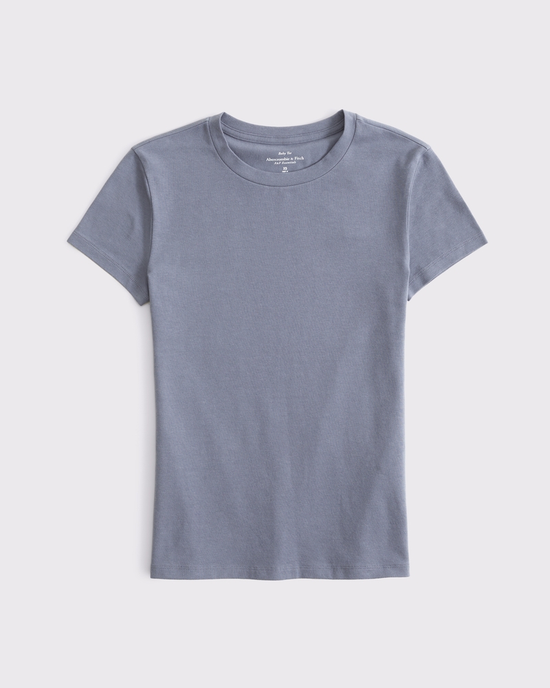 Essential Tuckable Baby Tee(blue gray,XXS)