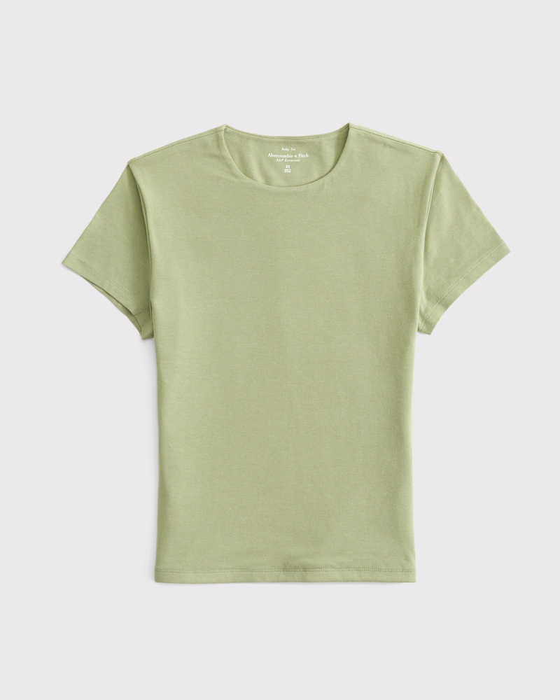 Double-Lined Baby Tee(sage,XXS)