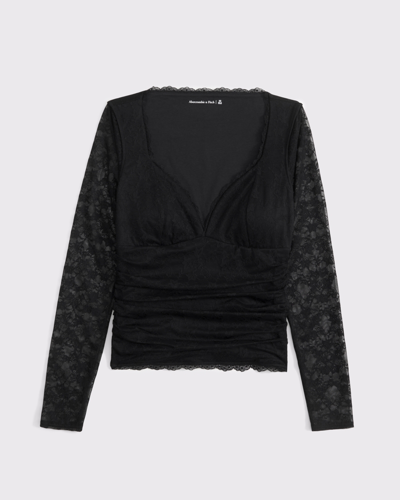 The A&F Zoe Bra-Free Sweetheart Top(black,XXS)