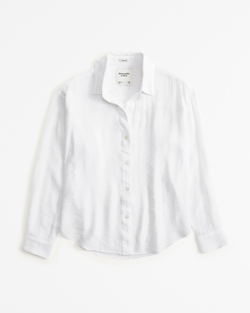 Oversized Crinkle Textured Shirt
