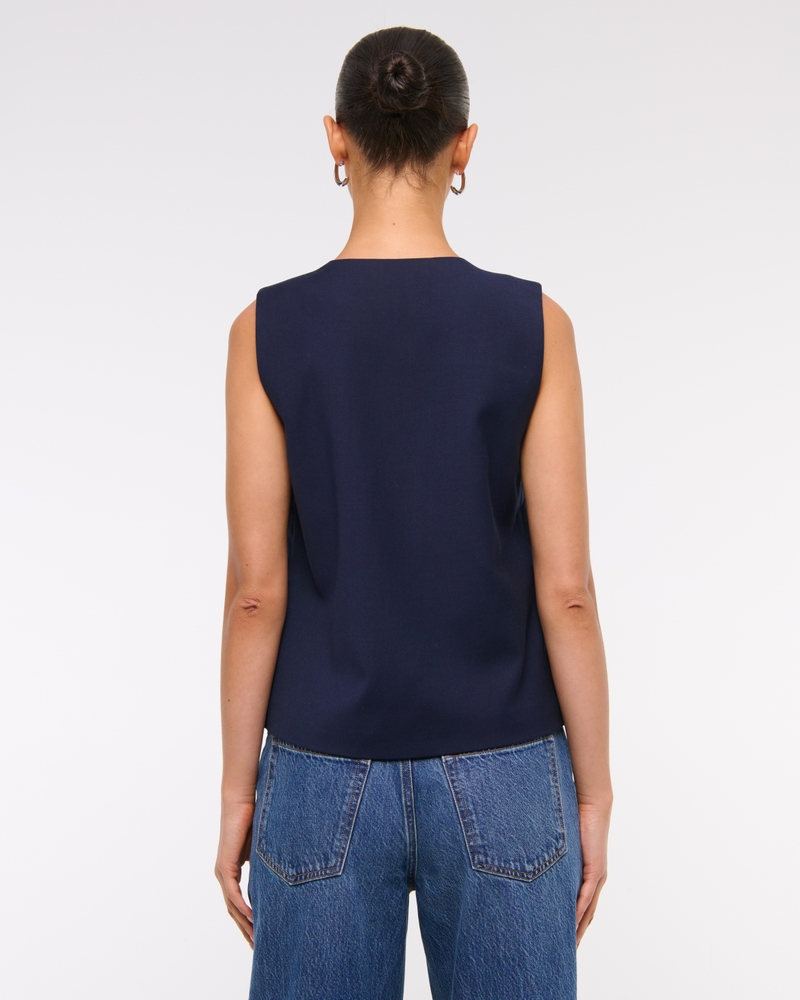 Relaxed Tailored Vest(dark indigo,XXS)