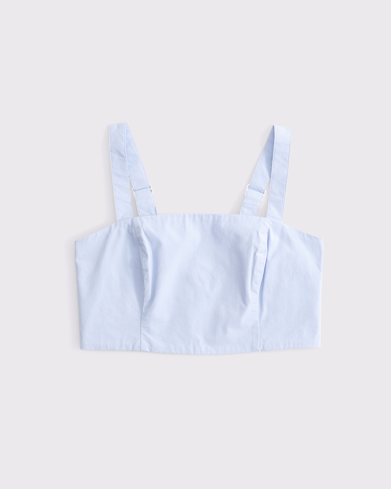 Ultra Cropped Bow-Back Cami Top(lilac blue,XXS)