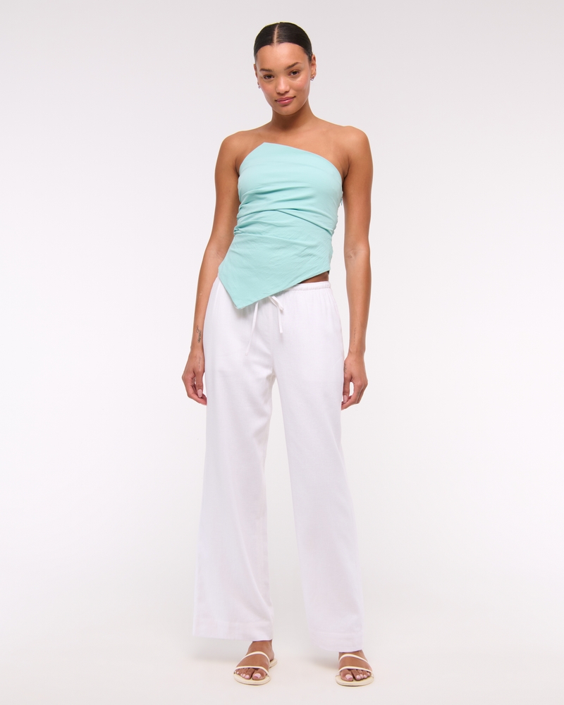 Asymmetrical Strapless Top
