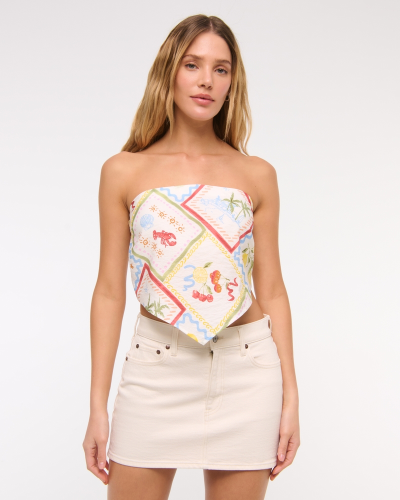 Bra-Free Strapless Scarf Tube Top