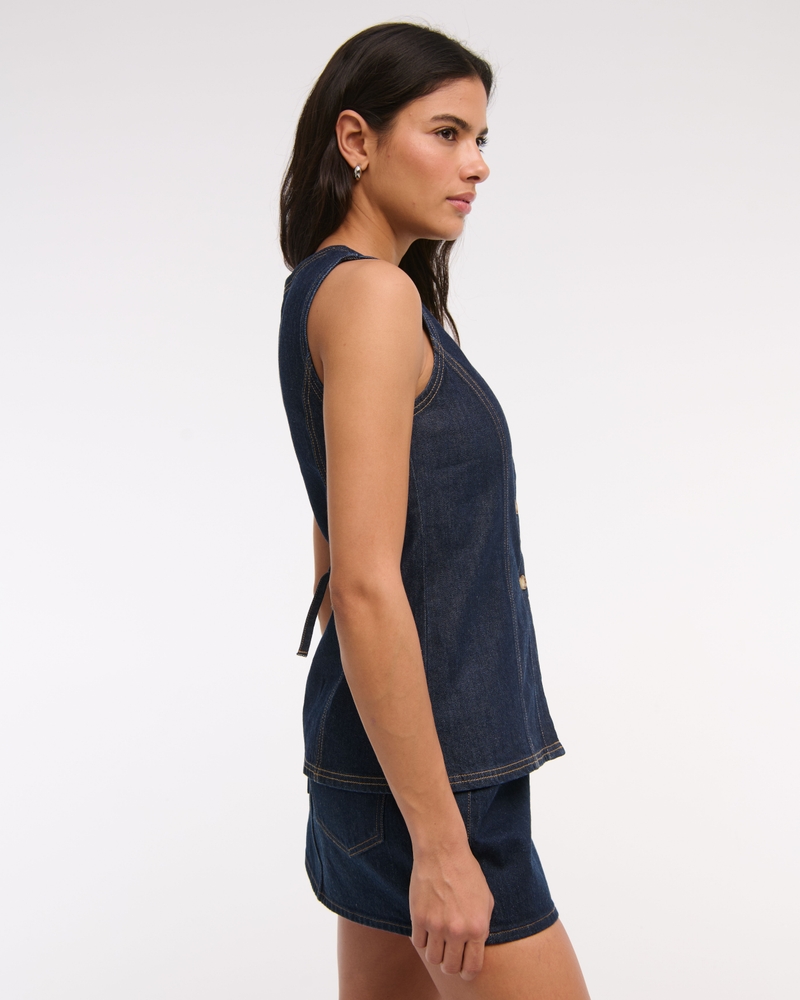 Denim Vest(dark denim,XXS)