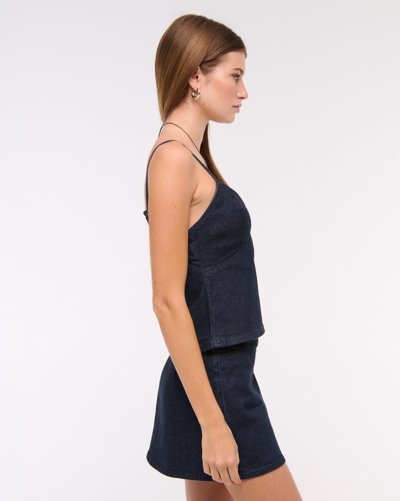 Denim Babydoll Cami(dark wash,XXS)