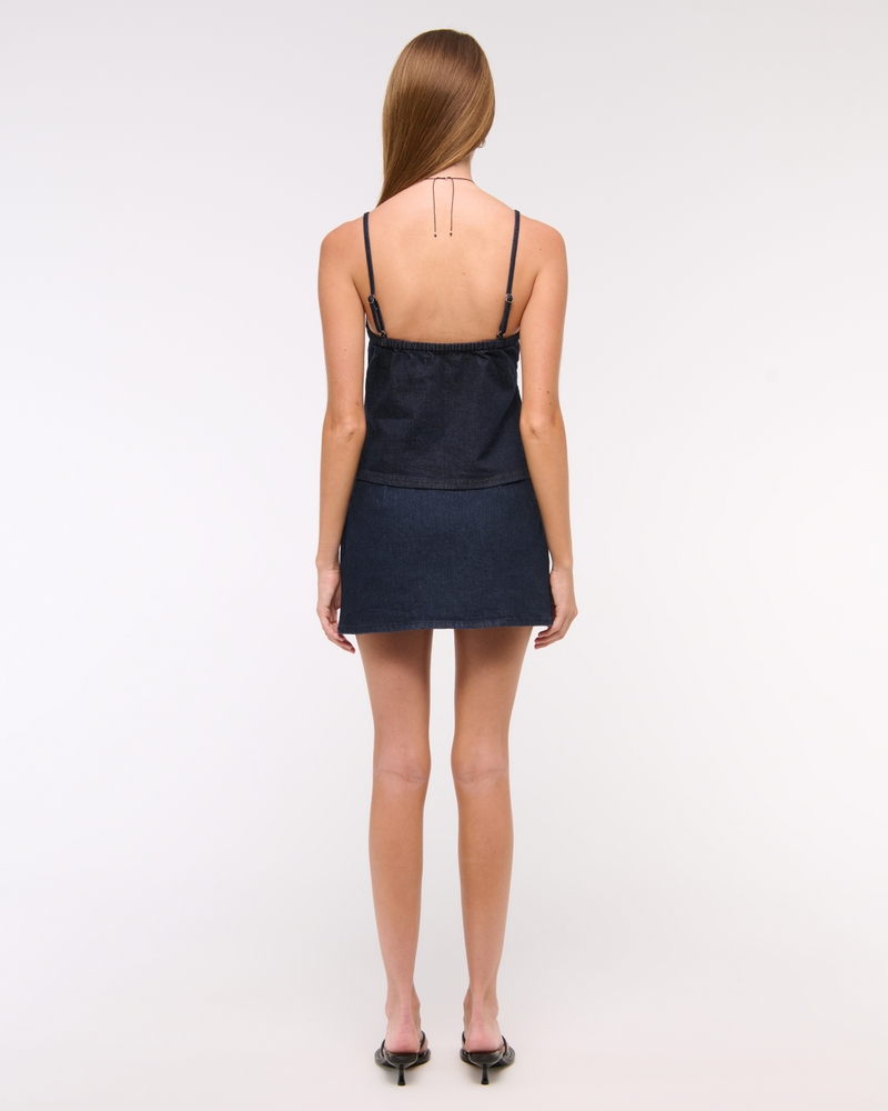 Denim Babydoll Cami(dark wash,XXS)