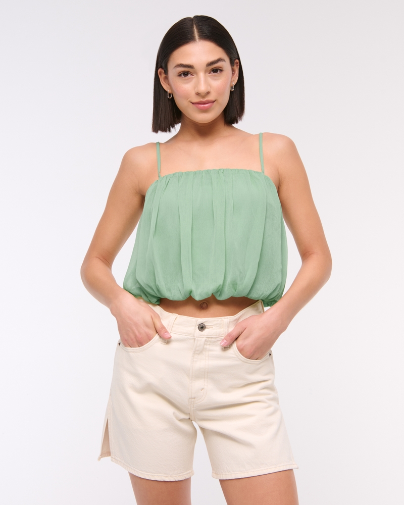 Sheer Bubble Hem Cami