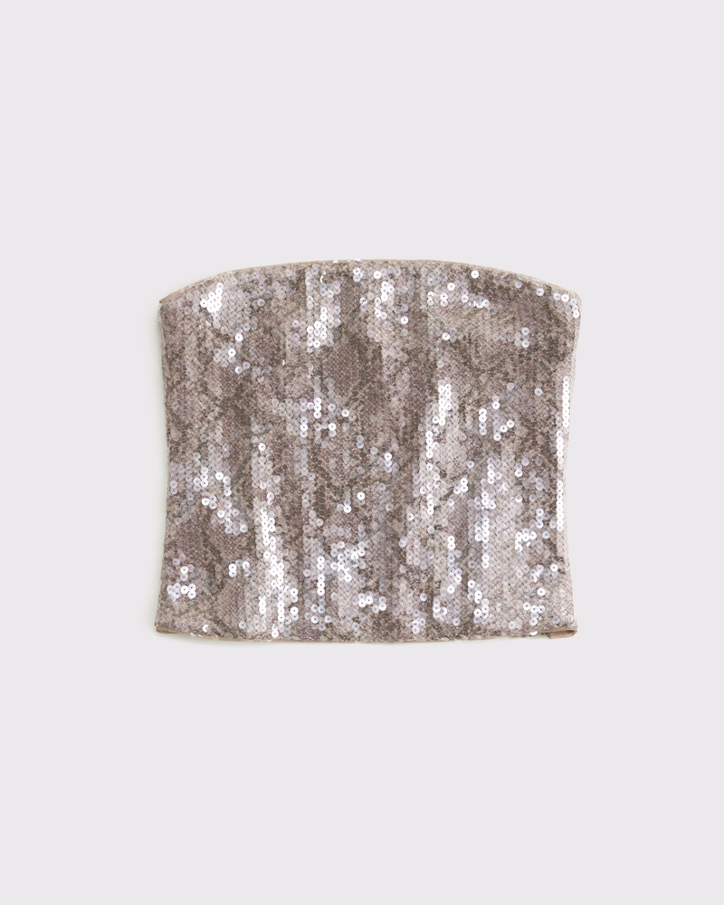 Strapless Sequin Corset