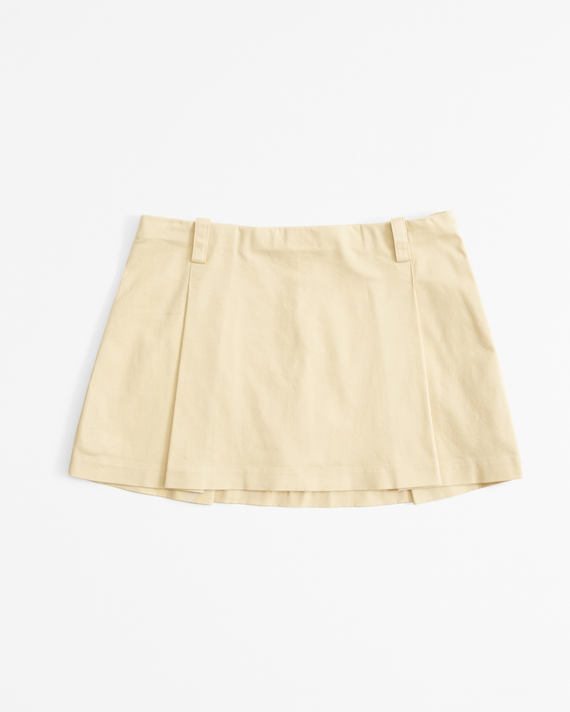 Mid Rise Pleated Mini Skort