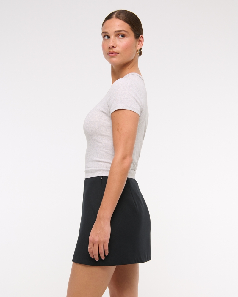 The A&F Scarlett Curve Love Mini Skort(black,XXS)