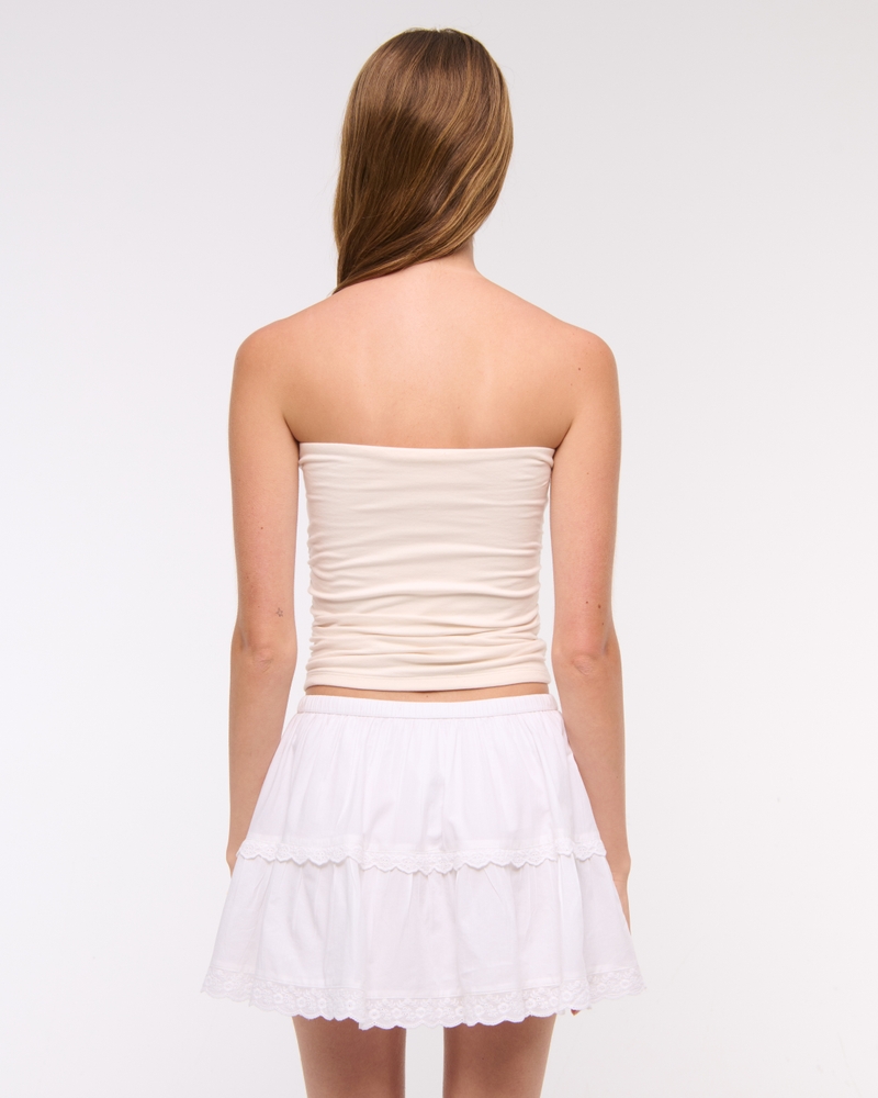 Mid Rise Pull-On Mini Skort(white,XXS)