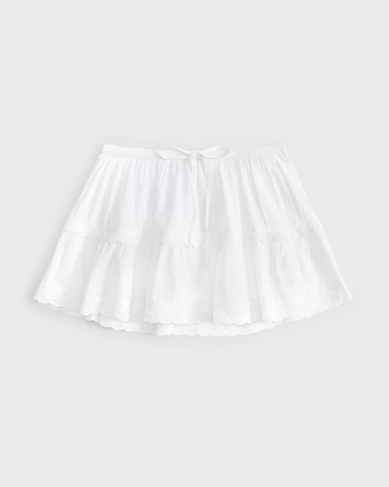 Mid Rise Pull-On Mini Skort(white,XXS)