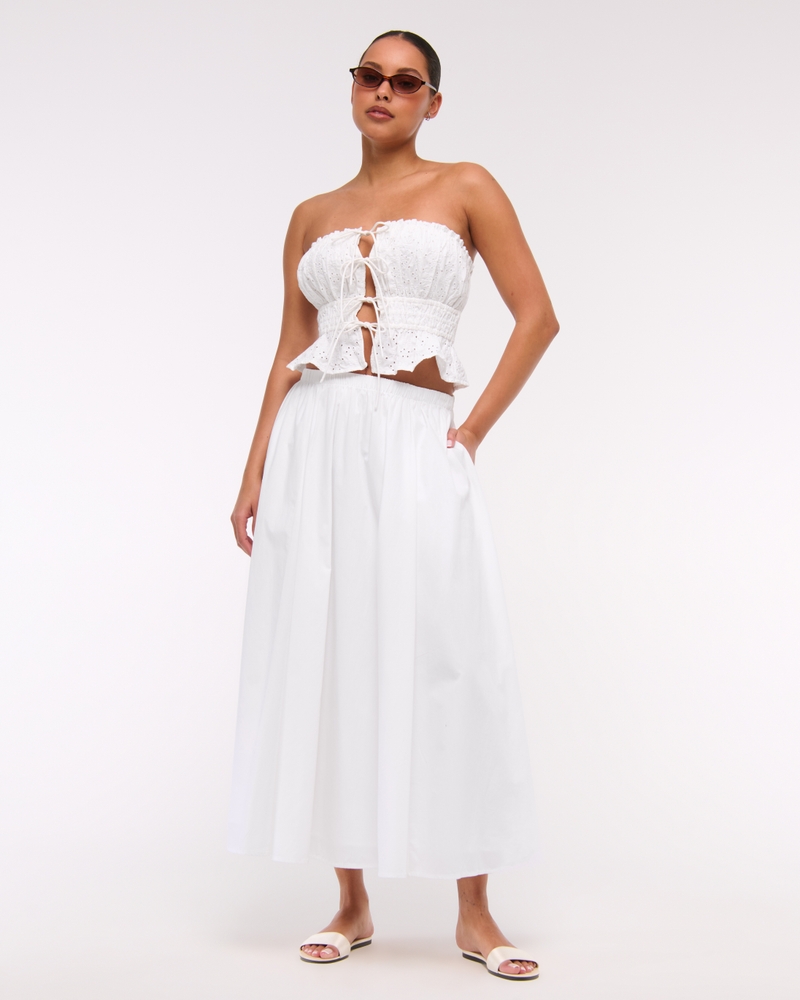 Mid Rise Maxi Skirt
