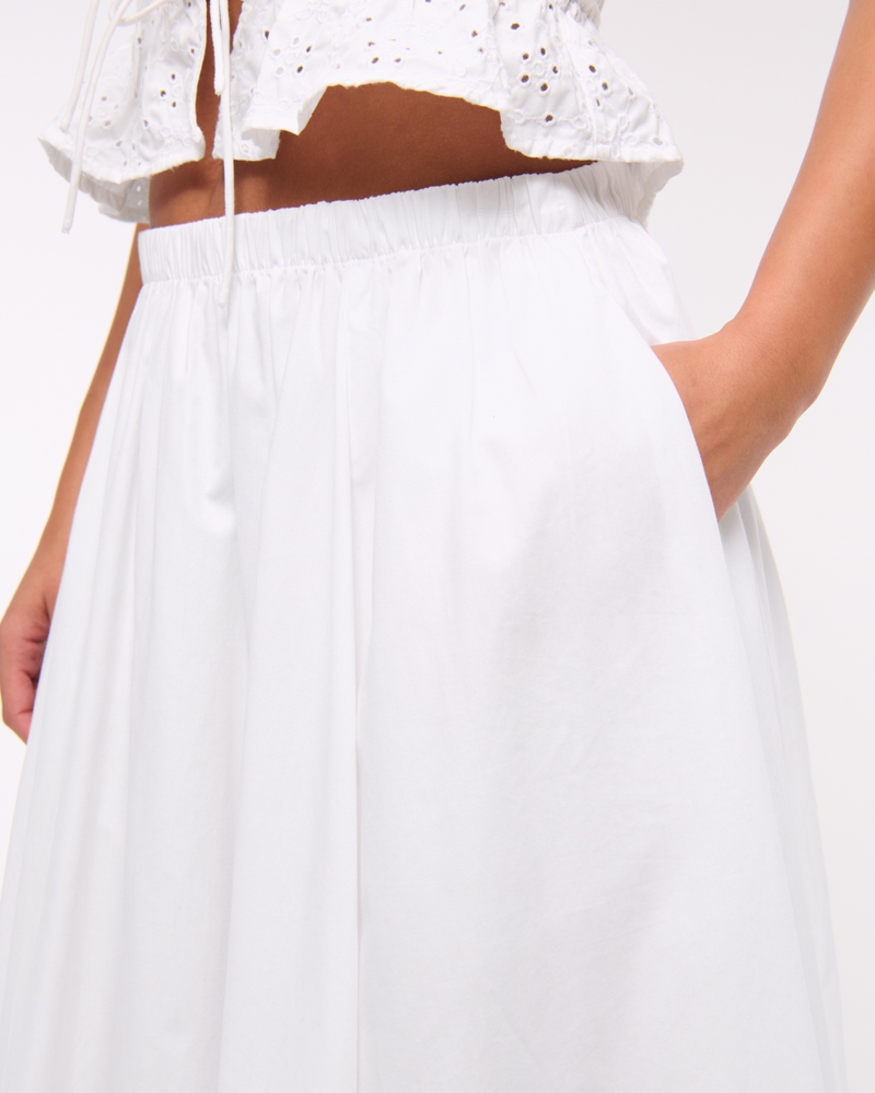 Mid Rise Maxi Skirt(white,XXS)