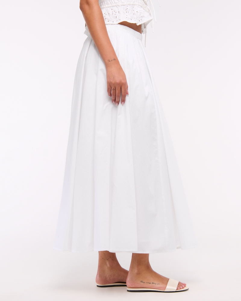 Mid Rise Maxi Skirt(white,XXS)