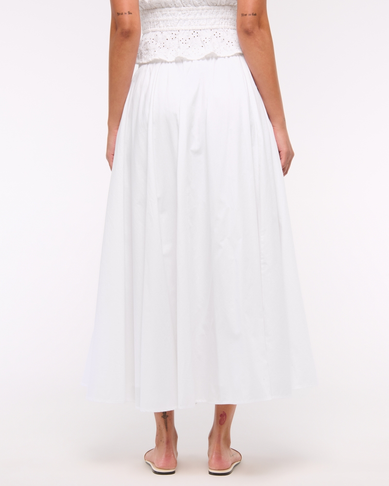 Mid Rise Maxi Skirt(white,XXS)