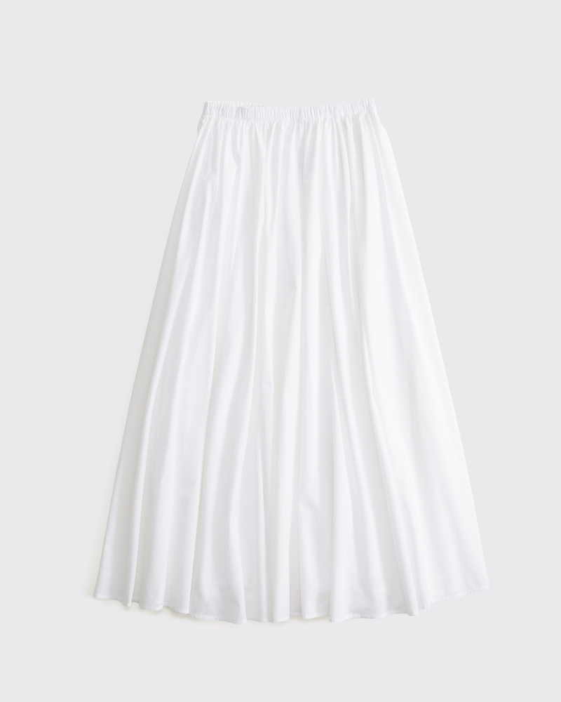 Mid Rise Maxi Skirt(white,XXS)