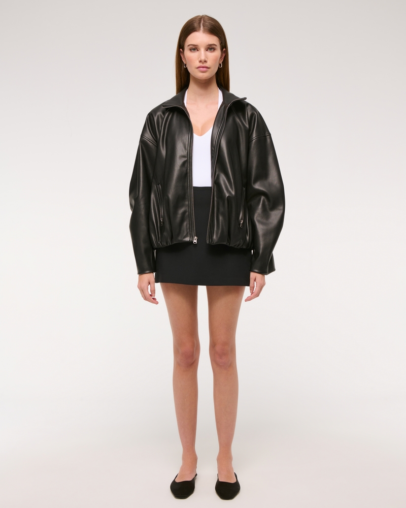 The A&F Scarlett Suiting Mini Skort(black,XXS)