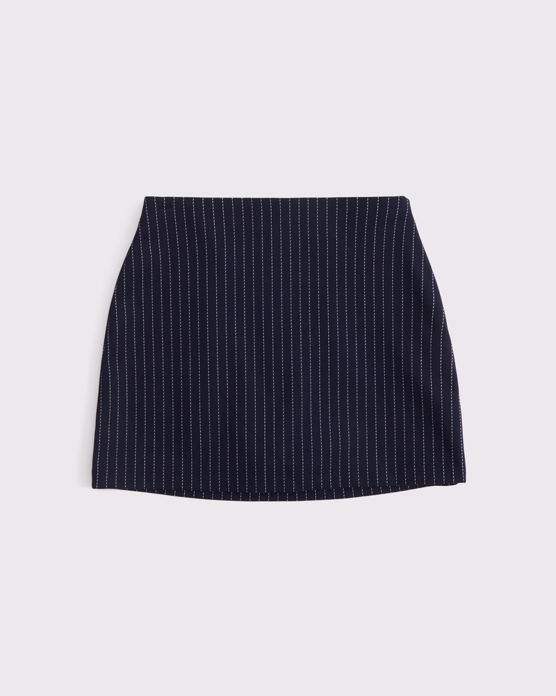 The A&F Scarlett Suiting Mini Skort(navy stripe,XXS)