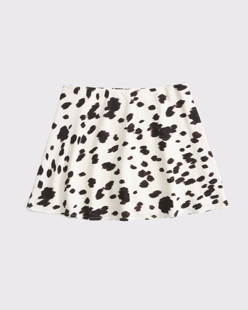High Rise Flirty Mini Skort(cow print,XXS)