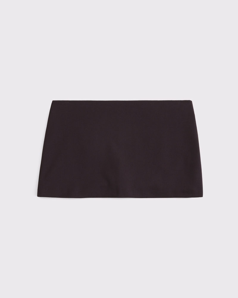 The A&F Scarlett Low Rise Micro Skort(dark brown,XXS)