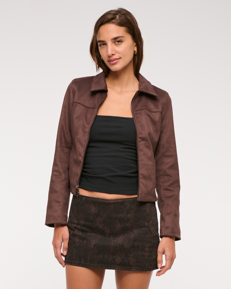 The A&F Scarlett Low Rise Denim Micro Skort