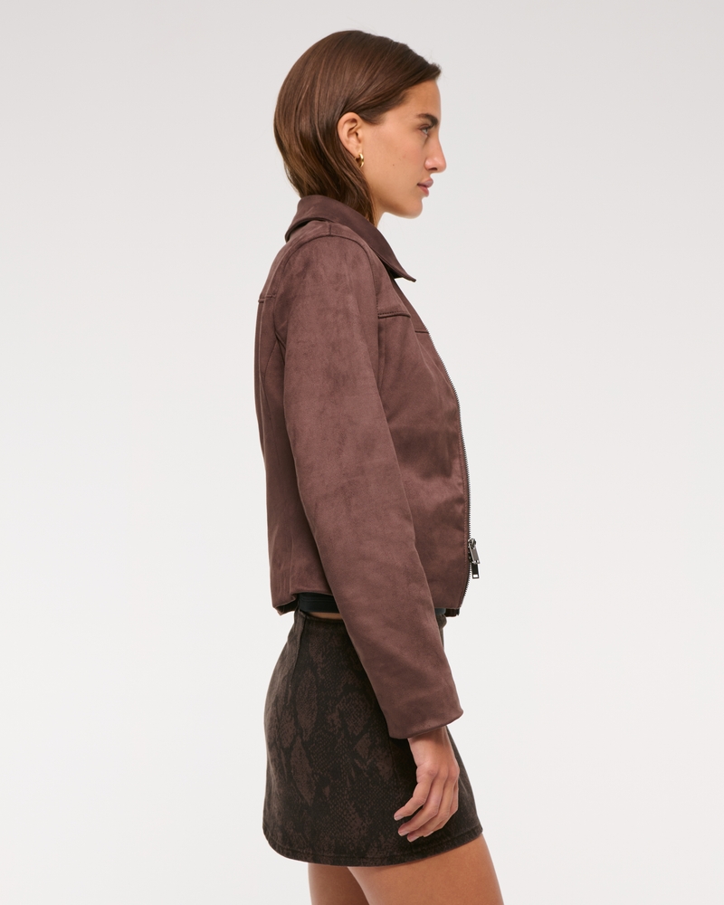 The A&F Scarlett Low Rise Denim Micro Skort(dark brown pattern,23)