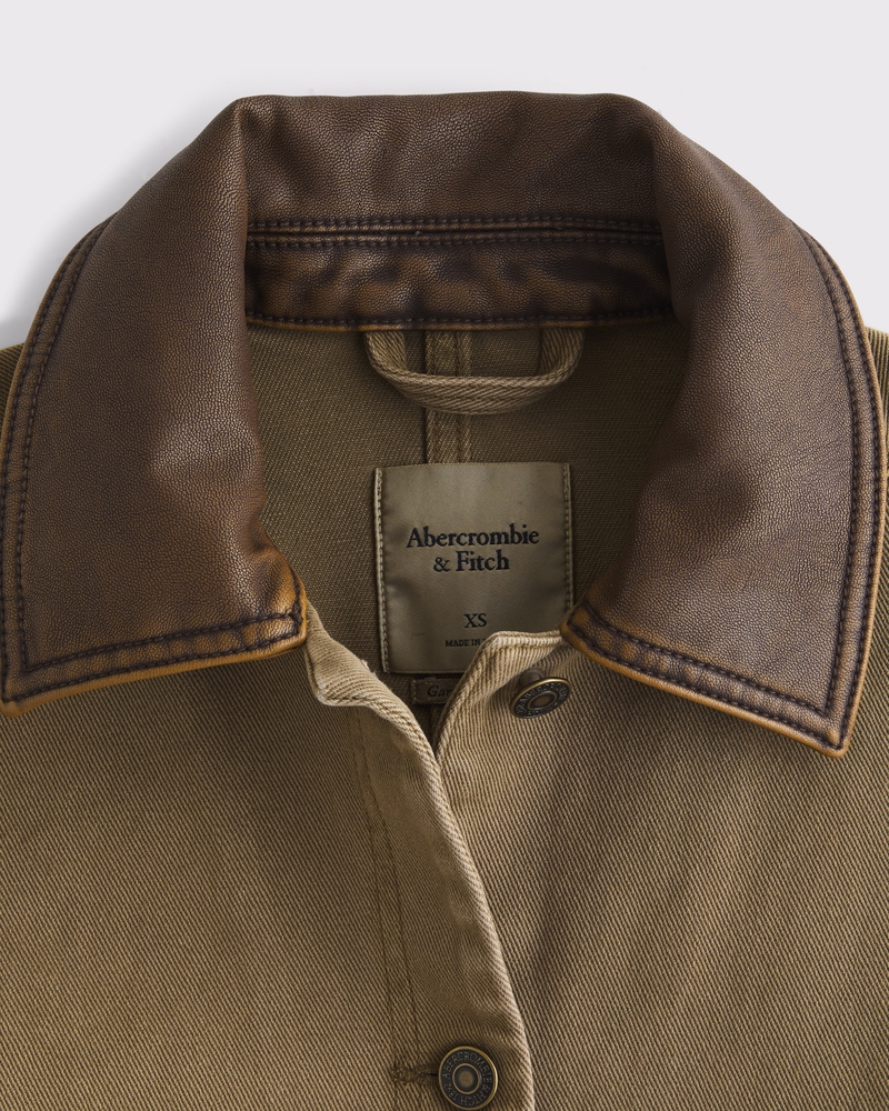 Short Twill Barn Jacket(brown,XXS)