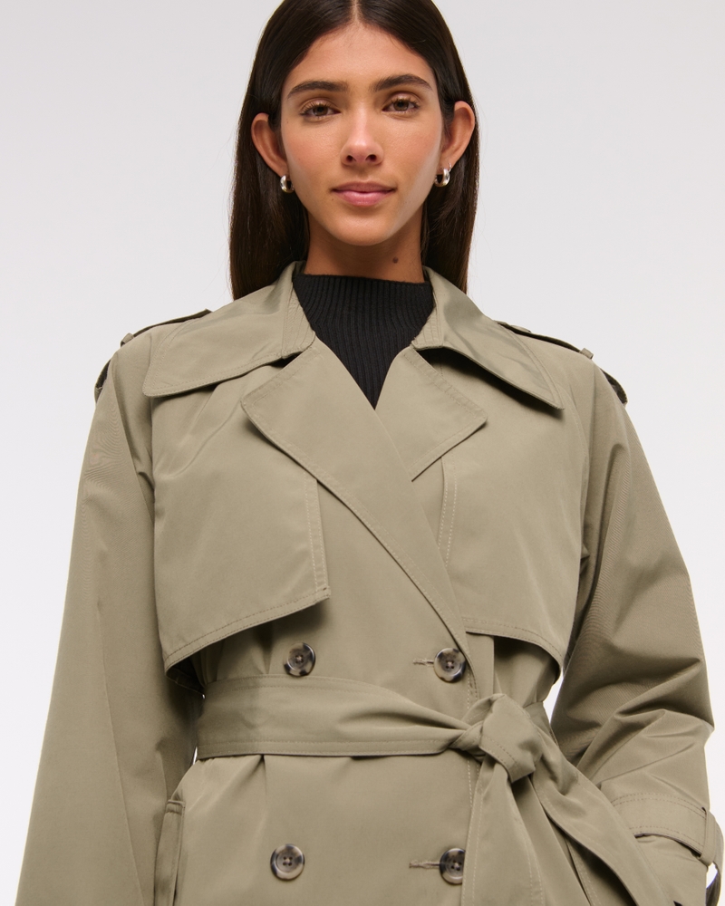 Classic Trench Coat(vintage green,XXS)
